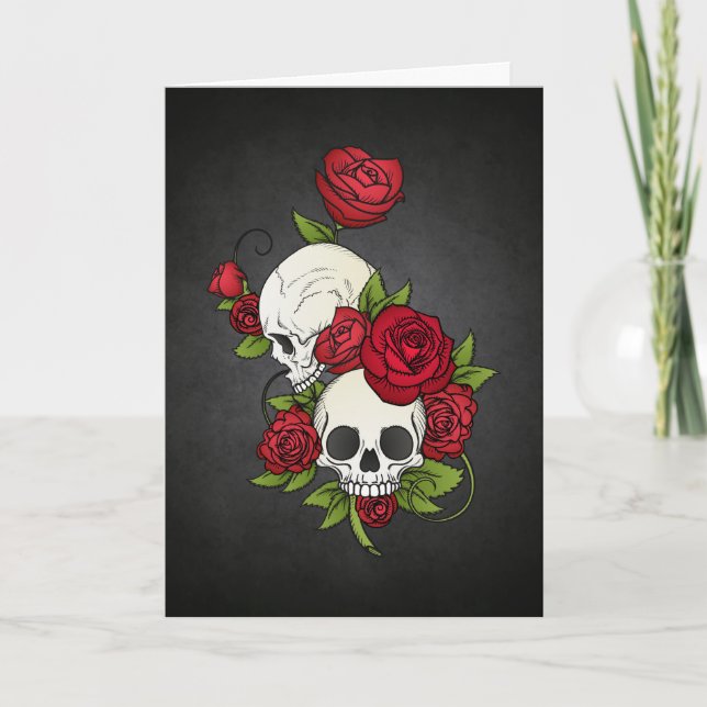 Elegant Blommigt Döskallars Dia de los Muertos Car Kort (Framsida)
