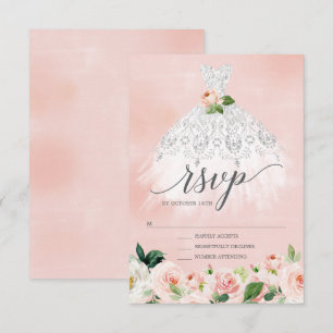 Elegant Blommigt Dress Quinceanera OSA-inbjudan Inbjudningar