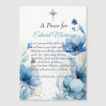 Elegant Blommigt Dusty Blue Baptism