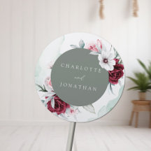 Elegant Blommigt Emerald Grönt & Burgundy Bröllop