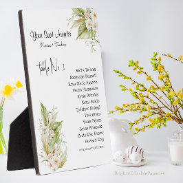 Elegant Blommigt er sittplats vid Bröllop Bord nr.