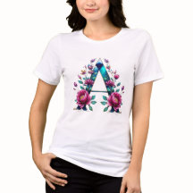 Elegant Blommigt ett första T-Shirt för henne