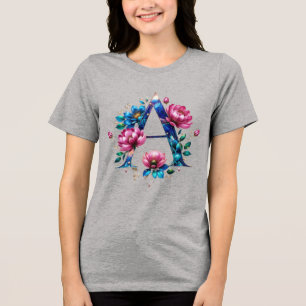 Elegant Blommigt ett första T-Shirt för henne