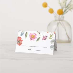 Elegant Blommigt Eucalyptus Bröllop Placeringskort
