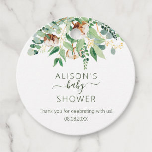 Elegant Blommigt Eucalyptus Greenery Baby Shower Gåvor Etiketter