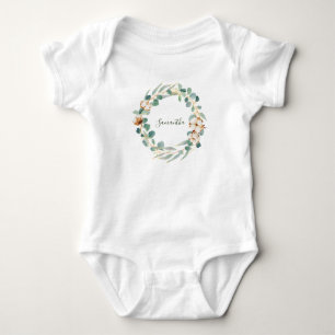 Elegant Blommigt Eucalyptus Greenery Baby Shower T Shirt