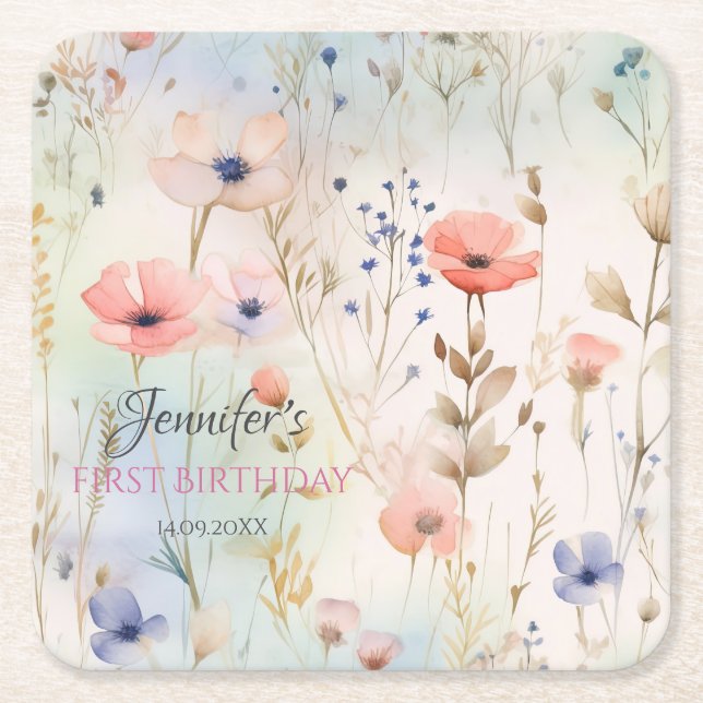 Elegant Blommigt Fairy Party Underlägg (Framsidan)