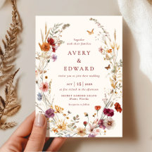 Elegant Blommigt Fall Wedding Rustic Boho