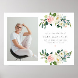 Elegant  Blommigt Firande i livets begravning Poster