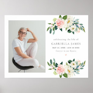 Elegant Blommigt Firande i livets begravning Poster