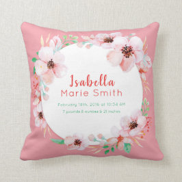 Elegant Blommigt Flickor Nursery Pillow Kudde