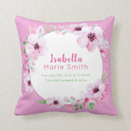 Elegant Blommigt Flickor Nursery Pillow Kudde