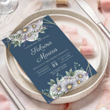 Elegant - Blommigt för blå Daisy, Bröllop
