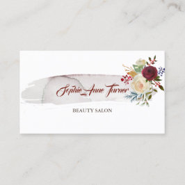 Elegant Blommigt för vattenfärg Burgundy Möte Tidsbeställning Kort