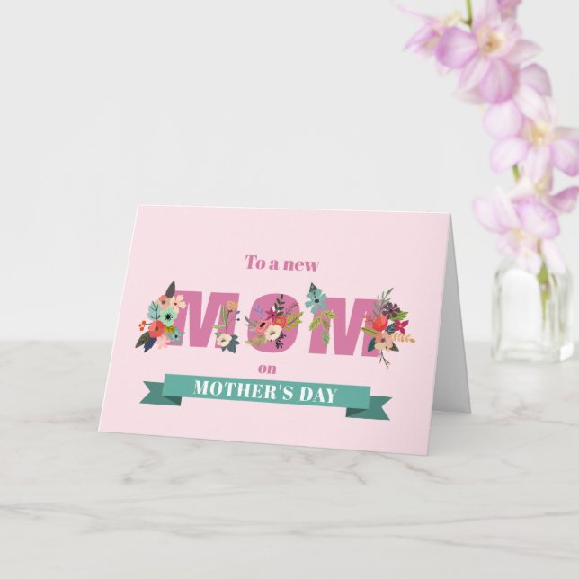 Elegant Blommigt första Mors dag-kort Kort (Orkide)