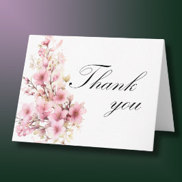 Elegant Blommigt Foto vilket år som helst Tack Kort