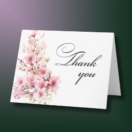 Elegant Blommigt Foto vilket år som helst Tack Kort