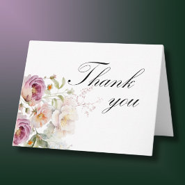 Elegant Blommigt Foto vilket år som helst Tack Kort