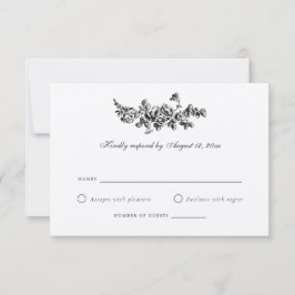 Elegant Blommigt Fransk Ro Vintage bröllop OSA Inbjudningar