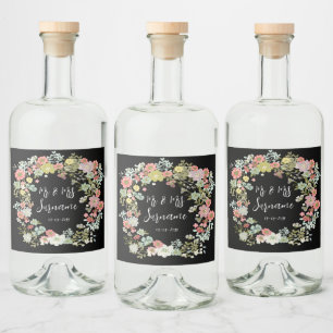 Elegant Blommigt Garden-Anpassningsbar utskriven Spritflaskor Etikett