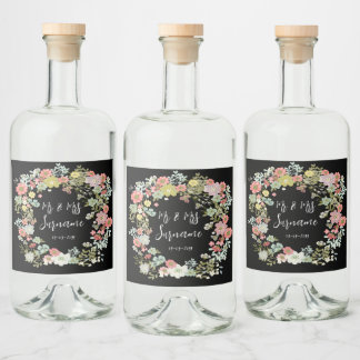 Elegant Blommigt Garden-Anpassningsbar utskriven Spritflaskor Etikett