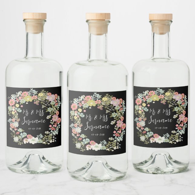 Elegant Blommigt Garden-Anpassningsbar utskriven Spritflaskor Etikett (Flaskor)