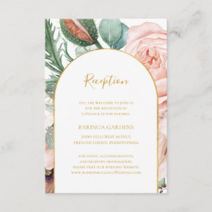 Elegant Blommigt Garden Bröllopmottagning Tilläggskort