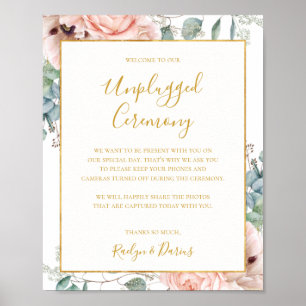 Elegant Blommigt Garden   Ceremonisk signatur som  Poster