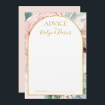 Elegant  Blommigt Garden | Pastel Bröllop Rådkort<br><div class="desc">Den här eleganten blommigten | Rådgivningskort för pastel bröllop är perfekt för boho, rosa vår botaniska bröllop. Utformningen har en guld-folie ram åtföljd av en enkel vattenfärgad persikochampagne ro, minimalistisk grönt eucalyptus greenery, och en modern unik neutralt, korallvallmosblomma. Utformningen är lyx, perfekt för ett klassiskt, klassligt, känsligt chic sommar, fall...</div>