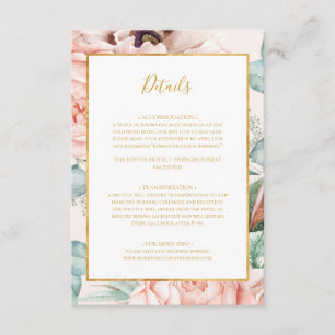 Elegant Blommigt Garden Pastelldetaljer Tilläggskort