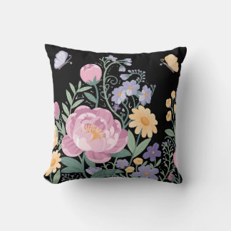 Elegant Blommigt Garden Pillow Kudde