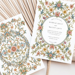 Elegant Blommigt Garden Wedding Wedding Inbjudningar