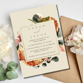 Elegant Blommigt Garden Wedding Wedding Inbjudningar