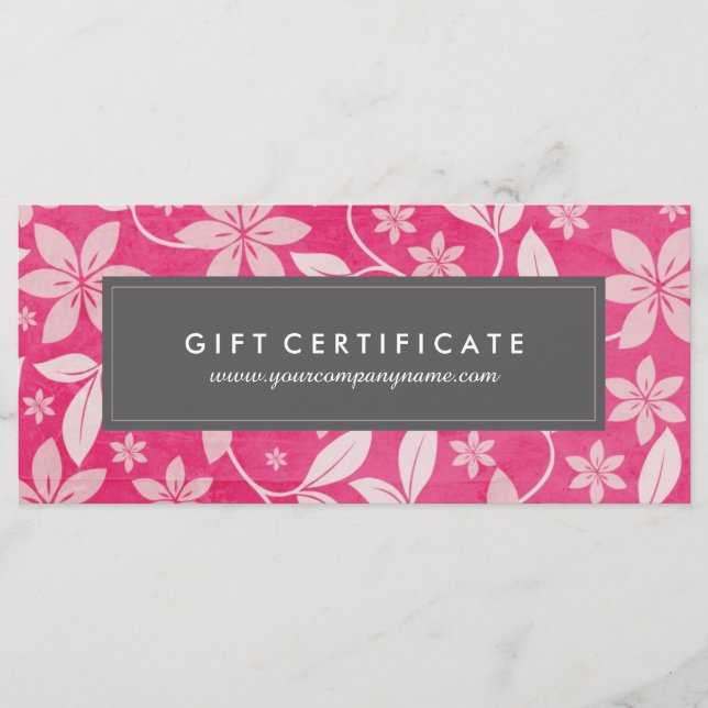 Elegant Blommigt Gift-certifikat (Framsida)