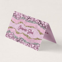 Elegant blommigt glitter Lila rosa guld monogram