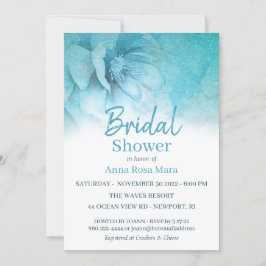 ** Elegant Blommigt Glitter Pastel Möhippa Inbjudningar