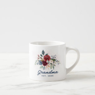 Elegant Blommigt Grandma-Anpassningsbar Espressomugg