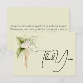 Elegant Blommigt Gräns Papper etikett Namn bricka Tack Kort