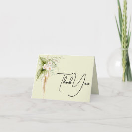 Elegant Blommigt Gräns Tack Kort