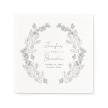 Elegant Blommigt Grått Wedding Reception Cocktail