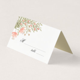 Elegant Blommigt Greenery Bröllop Bord Place Card Kort