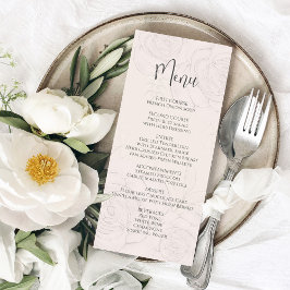 Elegant  Blommigt Greenery Calligraphy Menu Meny