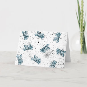 Elegant Blommigt Grunge Kort