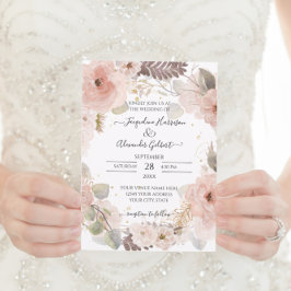 Elegant Blommigt Guld Eucalyptus Löv Greenery Ro