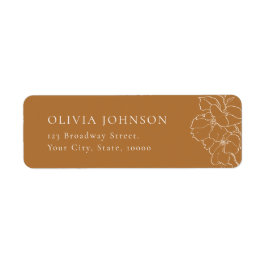 Elegant blommigt guldfallsReturadress Returadress Etikett