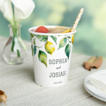 Elegant blommigt gult vit blått bröllop