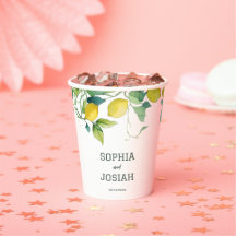 Elegant blommigt gult vit blått bröllop