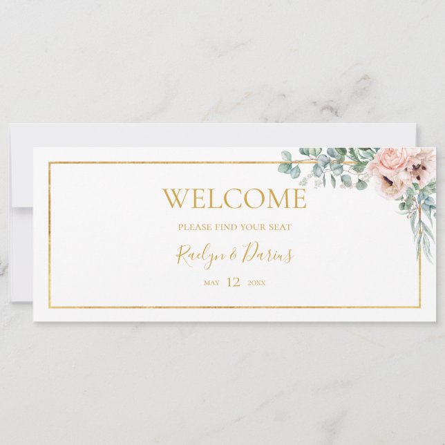 Elegant  Blommigt Hängning av platsytediagramhuvud (Baksida)