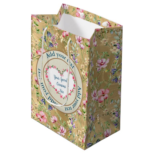 Elegant Blommigt Heart Ram: för varje Tillfälle (Framsidan Vinklad)