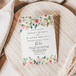 Elegant Blommigt hösten Spanien Bröllop Inbjudningar<br><div class="desc">Den här eleganten i höstveckan är den spanska bröllopsinbjudan en perfekt för ett modernt bröllop. Utformningen illustrerar rosa,   och vit ros,  grönt som är en del av buketter,  vilket förstärker den vackra höst färger.</div>